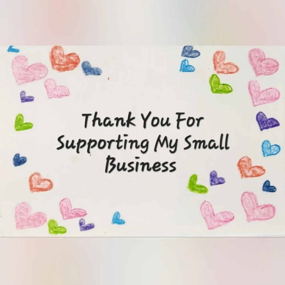 Original Art Work by Seller Cluster Hearts Business Thank you, 50pk Cards